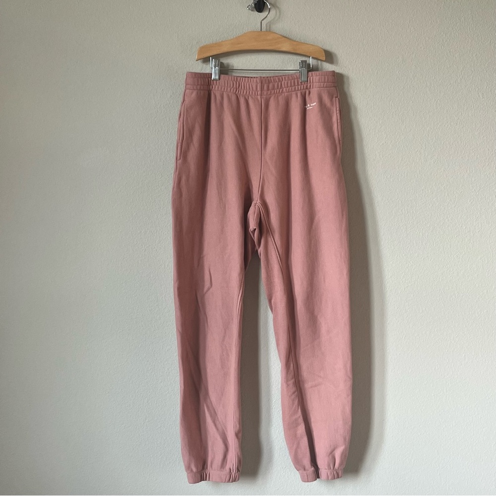 Rag & Bone Terry Dusty Pink Sweatpants Joggers Organic Cotton Size M - Picture 2 of 12